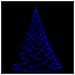 Albero Parete Gancio Metallico 260 Led Blu 3 M Interno Esterno - Foto miniatura 1