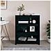 Libreria Nera 80x35x97 Cm In Legno Massello Di Pino - Foto miniatura 1
