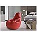 Pouf Annachiara, Pouf A Sacco, 100% Made In Italy, Poltrona A Sacco In Ecopelle, Cm 70x70h110, Rosso - Foto miniatura 1