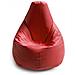 Pouf Annachiara, Pouf A Sacco, 100% Made In Italy, Poltrona A Sacco In Ecopelle, Cm 70x70h110, Rosso - Foto miniatura 3