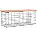 Panca Da Giardino Design Gabbione 103x44x42 Cm Massello Douglas - Foto miniatura 2