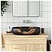 Lavabo Da Appoggio Nero Ovale 59x40x14 Cm Ceramica - Foto miniatura 1