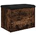Panca Portaoggetti Rovere Fumo 62x42x45 Cm Legno Multistrato - Foto miniatura 2