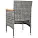 Set Sedie da Giardino con Poggiapiedi 4 pz in Polyrattan Grigio - Foto miniatura 7