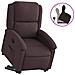Poltrona Alzapersona Reclinabile Marrone Scuro In Tessuto - Foto miniatura 2