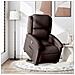 Poltrona Alzapersona Reclinabile Marrone Scuro In Tessuto - Foto miniatura 1