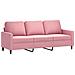 Divano A 3 Posti Rosa 180 Cm In Velluto - Foto miniatura 2