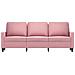 Divano A 3 Posti Rosa 180 Cm In Velluto - Foto miniatura 3
