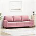 Divano A 3 Posti Rosa 180 Cm In Velluto - Foto miniatura 1