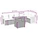 Set Divani Da Giardino 7 Pz Con Cuscini Beige In Polyrattan - Foto miniatura 3