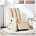 Poltrona Reclinabile Massaggiante Elettrica Crema In Tessuto - Foto miniatura 1