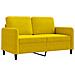 Lusso Casadino -  Divano A 2 Posti Giallo 120 Cm In Velluto - Foto miniatura 1