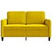 Lusso Casadino -  Divano A 2 Posti Giallo 120 Cm In Velluto - Foto miniatura 3