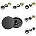 Bottoni In Metallo Nero Per Cucire, Confezione Da 18 Xxl - Foto miniatura 1