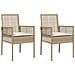 Sedie da giardino  2 pcs con cuscini Beige Rattan sintetico - Foto miniatura 1