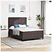 Letto con Rete a Molla e Materasso Marrone Scuro 160x200 cm in Tessuto - Foto miniatura 2
