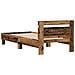 Struttura Letto senza Materasso con Luci LED Legno Invecchiato 100x200 cm - Foto miniatura 8
