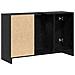 Armadio Lavabo Rovere Nero 90x29x55 cm Legno Ingegnerizzato - Foto miniatura 8