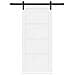 Porta scorrevole  con set di accessori 'ORKDAL'legno massello bianco pino, Porta interna  'ORKDAL'bianca 86x198.5x4 cm in legno massello pino - Foto miniatura 4