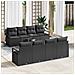 Set Divano da Giardino con cuscino 9 pcs Nero 55 x 55 x 37 cm - Foto miniatura 2
