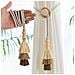 Set Di 2 Fermatenda Bohemien Con Anello In Legno, Corda Di Cotone E Nappa - Fermatenda Regolabili Per Finestre - Foto miniatura 6