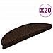 Tappetini per scale autoadesivi 20 pz 56x17x3 cm marrone semicircolari - Foto miniatura 1