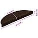 Tappetini per scale autoadesivi 20 pz 56x17x3 cm marrone semicircolari - Foto miniatura 8