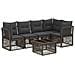 Set Divano da Giardino 6 pcs Grigio polyrattan - Foto miniatura 1