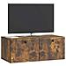 Mobile Porta TV da Muro 78,5 x 41 x 30 cm Rovere Fumo - Foto miniatura 2