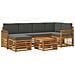 Set divano sezionale con cuscino 6 pcs Naturale e Antracite - Foto miniatura 1