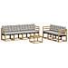 Set di divani da esterno 8 pcs Bianco e Grigio Chiaro - Foto miniatura 1