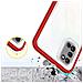 Custodia 3in1 Trasparente Per Samsung Galaxy A03s (166) Con Cornice In Gel, Rossa - Foto miniatura 2