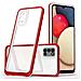 Custodia 3in1 Trasparente Per Samsung Galaxy A03s (166) Con Cornice In Gel, Rossa - Foto miniatura 3