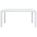 Tavolo Da Giardino Bianco 150x90x72 Cm In Plastica Stile Rattan - Foto miniatura 3