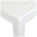 Tavolo Da Giardino Bianco 150x90x72 Cm In Plastica Stile Rattan - Foto miniatura 4