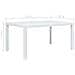 Tavolo Da Giardino Bianco 150x90x72 Cm In Plastica Stile Rattan - Foto miniatura 5