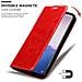 Custodia Compatibile Con Meizu 16xs In Rosso Mela - Coperchio Protettiva Con Chiusura Magnetica, Funzione Stand E Tasca Per Le Carte - Foto miniatura 2
