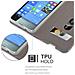 Custodia Compatibile Con Nokia Lumia 650 In Grigio Chiaro Marrone - Coperchio Protettiva Con Chiusura Magnetica, Funzione Stand E Tasca Per Le Carte - Foto miniatura 4