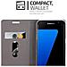 Custodia Compatibile Con Samsung Galaxy S7 Edge In Blu Scuro Marrone - Coperchio Protettiva Con Chiusura Magnetica, Funzione Stand E Tasca Per Le Carte - Foto miniatura 6