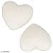 Perlina Di Silicone Forma Di Cuore X 2 - 29 X 19 X 12 Mm - Bianco - Foto miniatura 2
