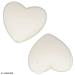 Perlina Di Silicone Forma Di Cuore X 2 - 29 X 19 X 12 Mm - Bianco - Foto miniatura 1