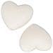 Perlina Di Silicone Forma Di Cuore X 2 - 29 X 19 X 12 Mm - Bianco - Foto miniatura 3