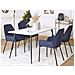 Set Di 2 Sedie Da Pranzo In Velluto A Coste Blu Loverna - Foto miniatura 2