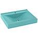 Lavabo con Foro Rubinetto Verde Chiaro Opaco 60x46 cm Ceramica - Foto miniatura 1