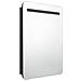 Armadietto Bagno con Specchio e LED Nero Lucido 60x11x80 cm - Foto miniatura 3