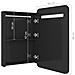 Armadietto Bagno con Specchio e LED Nero Lucido 60x11x80 cm - Foto miniatura 7