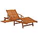 Set Lettino Prendisole Con Tavolo 2 Pz Legno Di Massello Acacia - Foto miniatura 4