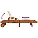 Set Lettino Prendisole Con Tavolo 2 Pz Legno Di Massello Acacia - Foto miniatura 5