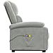 Poltrona Alzapersona Reclinabile Grigio Chiaro In Velluto - Foto miniatura 4