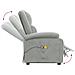 Poltrona Alzapersona Reclinabile Grigio Chiaro In Velluto - Foto miniatura 6